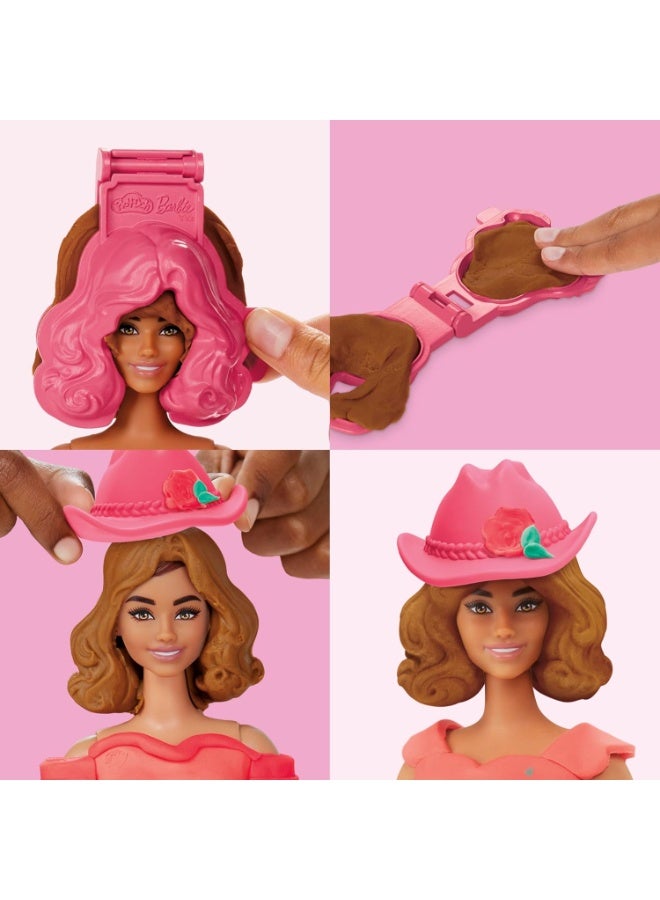 Play-Doh Barbie Florals and Fringe Set, Make Doll Clothes with Modeling Compound & 9 Fashion Accessories - Image 4