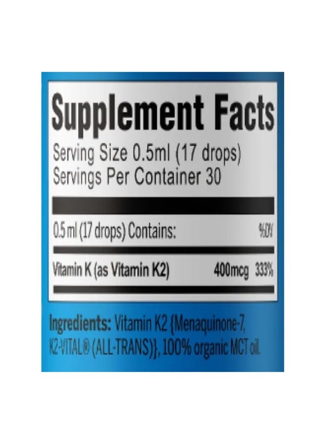 أكتيفايشون مكمل أكتيفيشن بيرفكت كي 2 إم كيه-7 السائل | 15 مل | توافر حيوي عالٍ لتعزيز صحة العظام والأسنان | يدعم امتصاص الكالسيوم بكفاءة | قطارة سائلة سهلة الاستخدام - Image 3