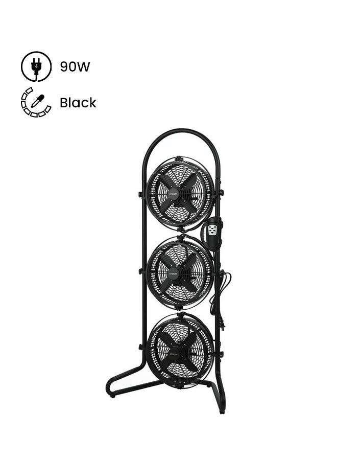 Crownline Pedestal Fan With Remote Control 90 W TF-218BL Black - Image 1