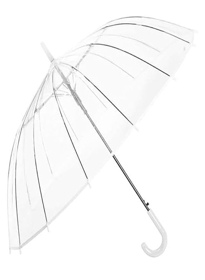 AASMUDRAT Transparent Umbrella Durable Wind-Resistant maximum rain coverage With A Ling Handle for Rain-Decoration for Outdoor Events (Pack Of 1) - Image 1
