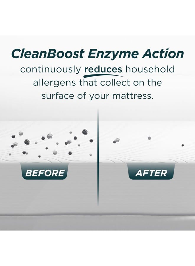Aller-Ease Clean Boost Plush Knit Mattress Protector, Full - Image 3