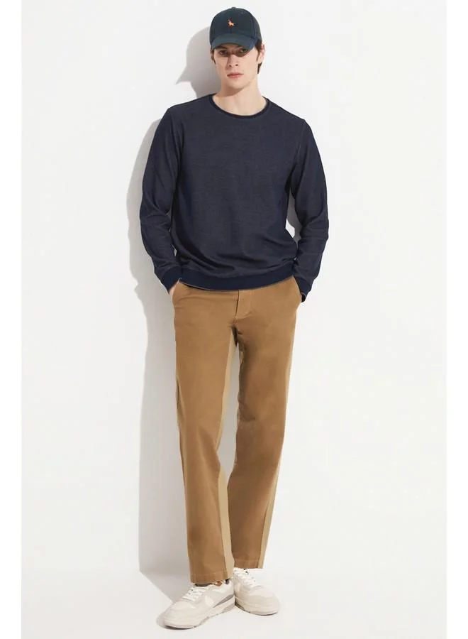 JUNE June Exclusive Men Textured Crew Neck Sweatshirt Teal