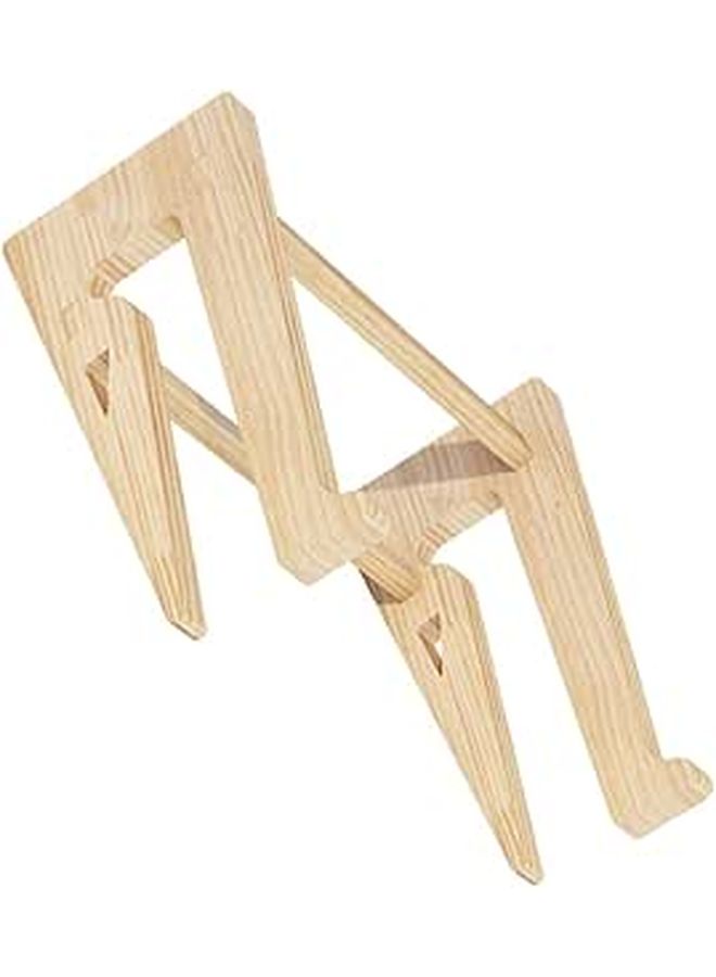 Ergonomic Bamboo Laptop Stand for 12 to 14 7 Inch Notebooks Office Home Desk Riser - Image 1