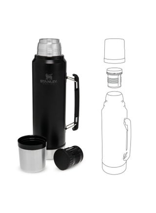 Stanley Classic Legendary Bottle 1L Matte Black – BPA-Free Stainless Steel Thermos for Hot & Cold Drinks – Keeps Beverages Hot or Cold for 24 Hours – Leakproof, Durable, Dishwasher Safe – Travel Flask with Cup Lid – Ideal for Outdoor, Office & Gym - pzsku/Z35960295F115E6CA8233Z/45/1749113067/e0ebde23-67d4-4f5e-8e6c-3805fad5dddc