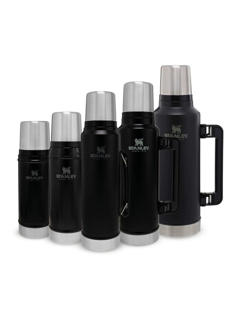 Stanley Classic Legendary Bottle 1L Matte Black – BPA-Free Stainless Steel Thermos for Hot & Cold Drinks – Keeps Beverages Hot or Cold for 24 Hours – Leakproof, Durable, Dishwasher Safe – Travel Flask with Cup Lid – Ideal for Outdoor, Office & Gym