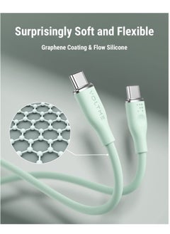 VOLTME USB C Cable 100W, USB C to USB C Charging Cable Soft Silicon PD 5A Fast Charge Type C Cable for iPhone 15/15 Pro/15 Pro Max, MacBook Air/Pro, iPad Pro, Samsung Galaxy S24/S24 Ultra, Pixel (1m Green)  - Image 4