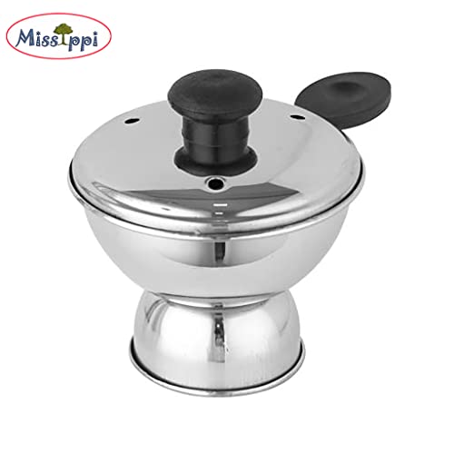 Missippi Chiratta Puttu Maker with Handle Use with Pressure Cooker Puttu Kutti Puttu Steamer Puttu Cooker Silver, Make in India - Image 2