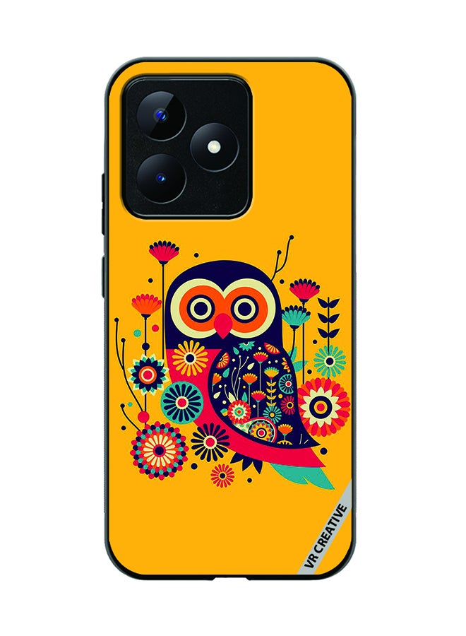 VR CREATIVE Protective Case Cover For Realme C53 Owl Illustrate Design Multicolour - Image 1