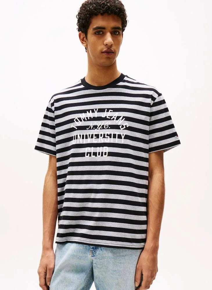تومي جينز Relaxed Stripe Short Sleeve T-Shirt