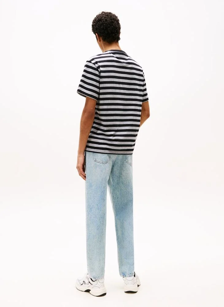 تومي جينز Relaxed Stripe Short Sleeve T-Shirt