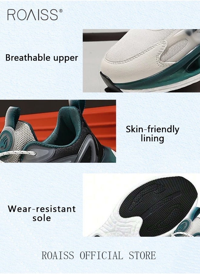 رويس أحذية رياضية مكتنزة متعددة الاستخدامات متدرجة اللون للرجال أحذية جري للتدريب خفيفة الوزن قابلة للتنفس مع نعل الفشار الفقاعي للرجال الشباب ممتص للصدمات أحذية كرة السلة منخفضة القمة - Image 5