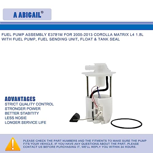 A ABIGAIL Fuel Pump Compatible with Pontiac Vibe 2009-2010 & Toyota Corolla 2009-2018, Matrix 2009-2013, 1.8L 2.4L, Replace# E3781M, FG0938 - Image 2