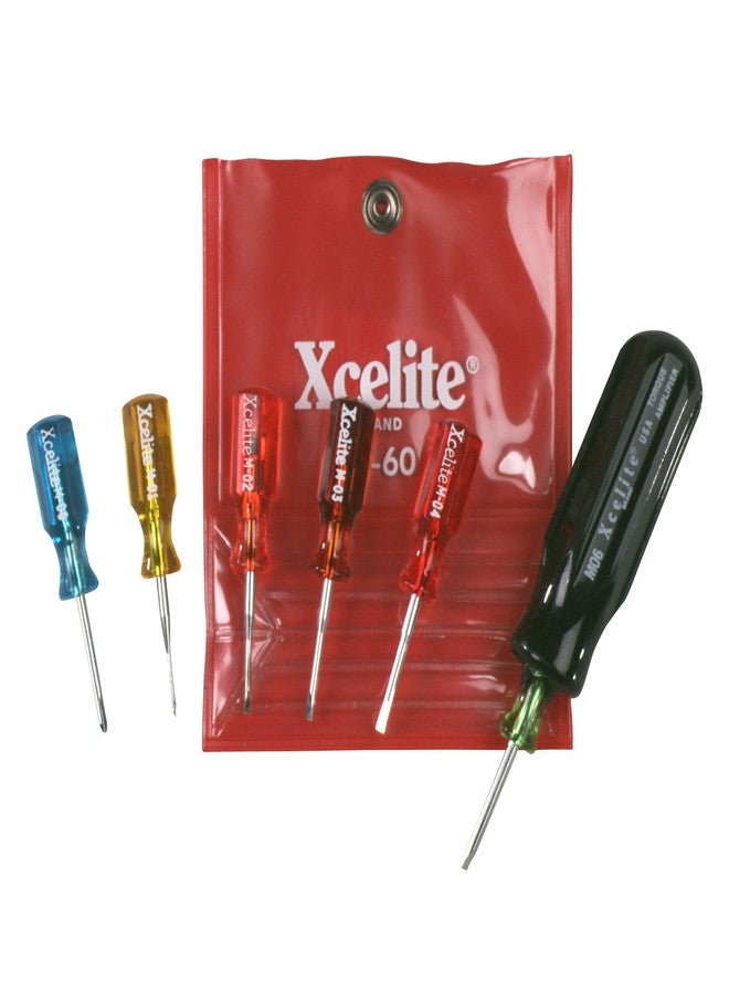 Xcelite M60 Mini-Driver Kit, With Vinyl Pouch,6-Piece - Image 2
