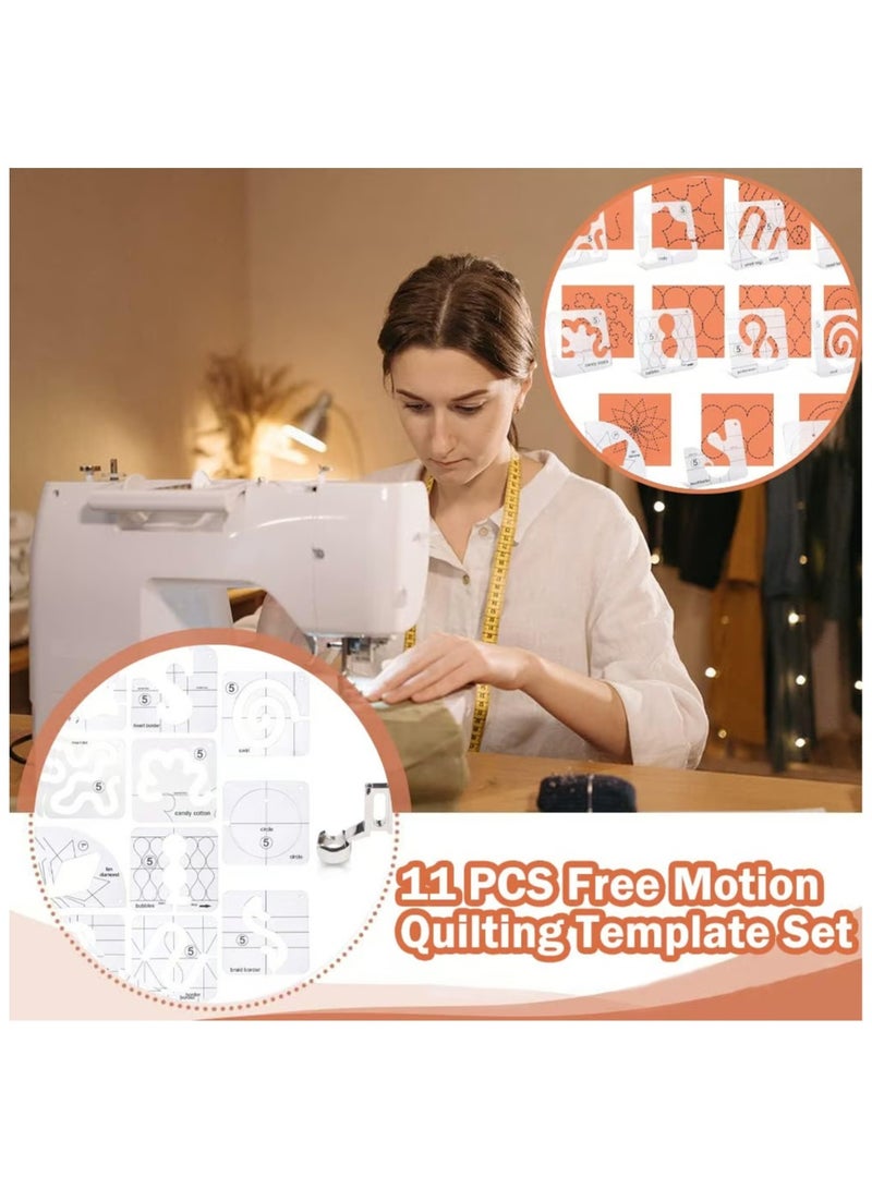 general 11-piece set of hollow acrylic sewing template DIY clothing sewing ruler set - Image 3