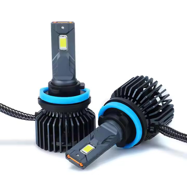 Audio Wheels H8/H11 LED Headlight Bulbs – 160W High-Performance Lighting, 16,000 Lumens Ultra-Bright Output, 6000K Cool White Glow for Superior Visibility and Enhanced Safety. - Image 2