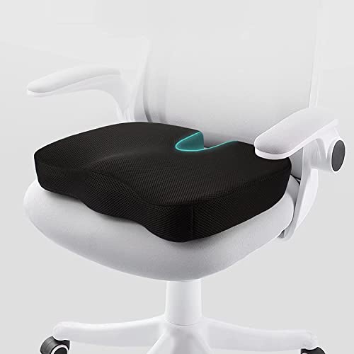 CUSHIO Coccyx Seat Cushion for Tailbone Pain Relief, Memory Foam Chair Seat Cushion for Office Chair, Car Seat Cushion, Coccyx Pillow, Orthopedic Cushion for Sciatica & Back Support - Image 1
