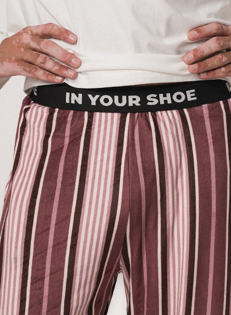 In Your Shoe Old School Stripes Fluffy Pyjama Pants - Image 5