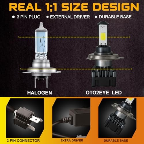 OTO2EYE 1 YEAR WARRANTY 40W High Bright H4 LED Headlight Bulb for Bike Scooter 6000 Lumens 8000 RPM Fan for Cooling Aluminum Body Bike LED Light - Image 2