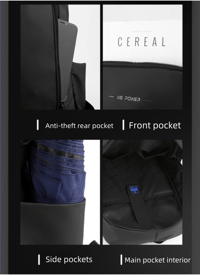 Backpack Computer Backpack Travel Outdoor Business Commuter Laptop Bag 29*16*44 Cm - Black