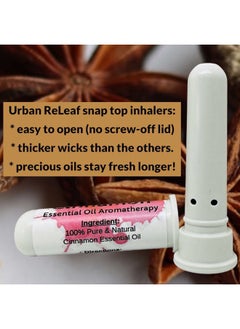 Urban ReLeaf Cinnamon Essential Oil Aromatherapy Nasal Inhaler — Pure Undiluted Spicy Oil, Easy Open Snap Top. Made in USA. Alcohol-Free. No Mess. Pocket Size.  - Image 4