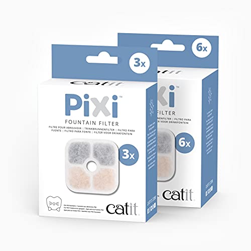 Catit PIXI Cat Drinking Fountain Original Filter, Official Replacement Triple Action Water Filter, 3-Pack, White - Image 5
