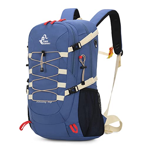 Bseash 40L Waterproof Hiking Backpack with Rain Cover, Outdoor Sport Travel Bag Daypack for Camping Climbing Skiing Cycling (Blue) - Image 1