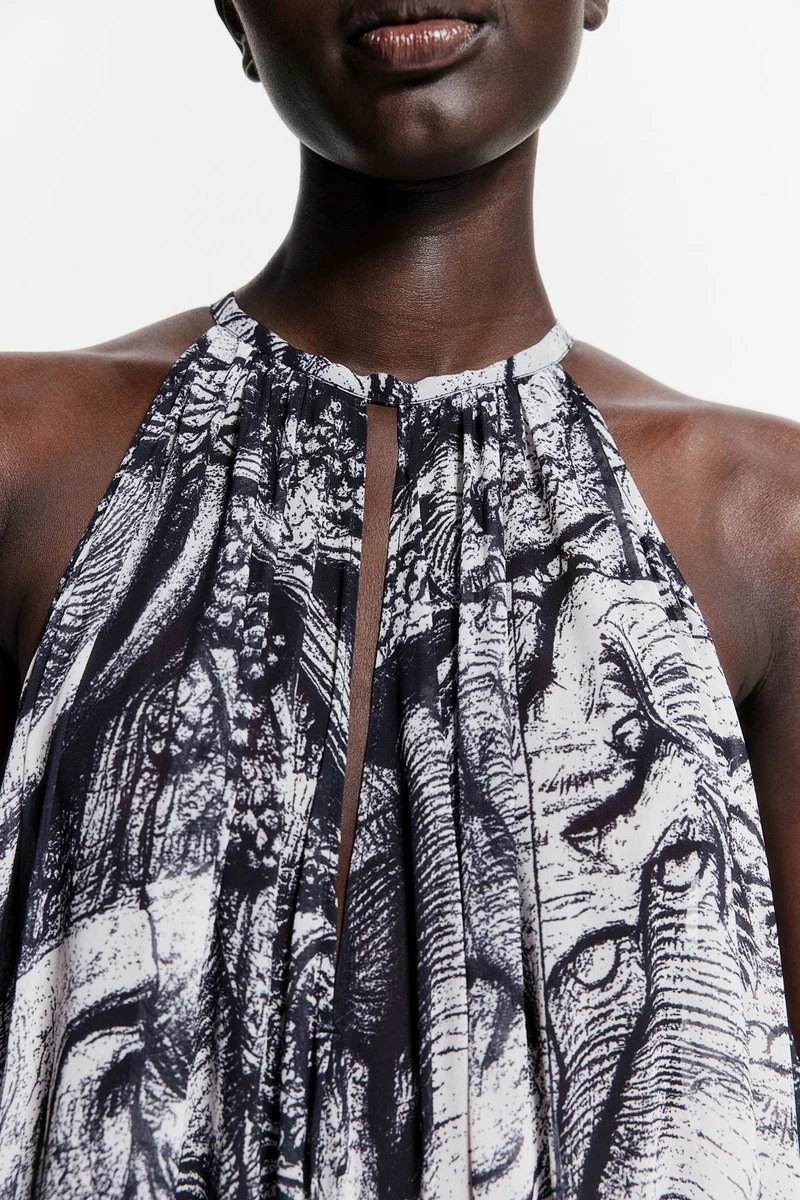 H&M Patterned chiffon dress
