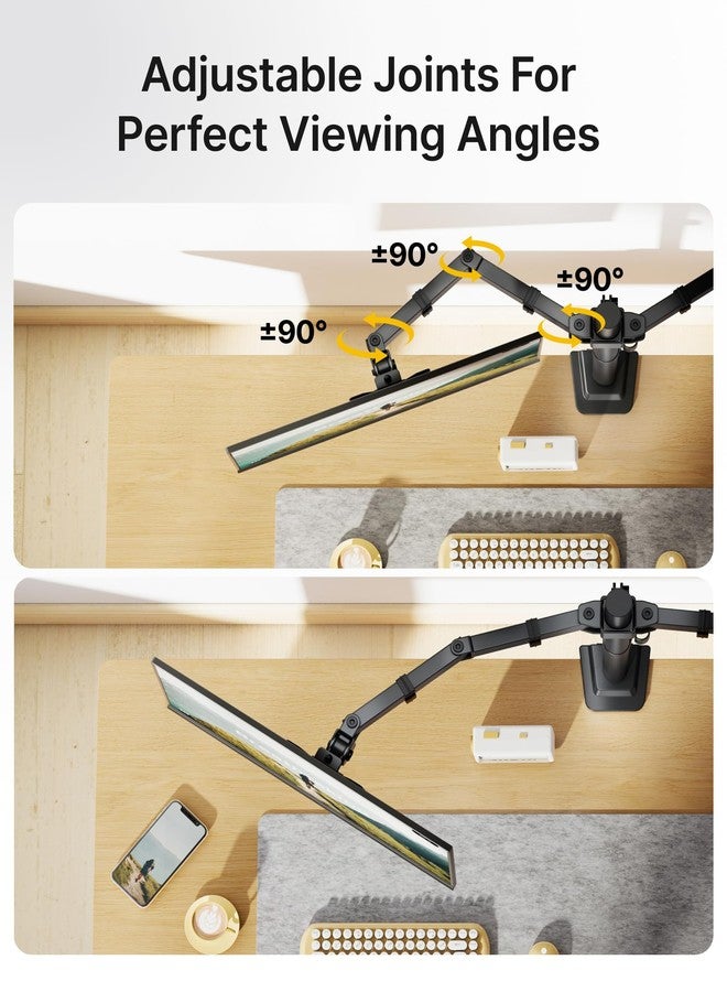 monTEK Stable Dual Monitor Stand for 17-32” Computer Screens, Heavy-Duty Desk Mount with 22 lbs per Arm, Fully Adjustable Brackets and Arms, Clamp/Grommet Base, VESA 100×100mm Max - Image 5