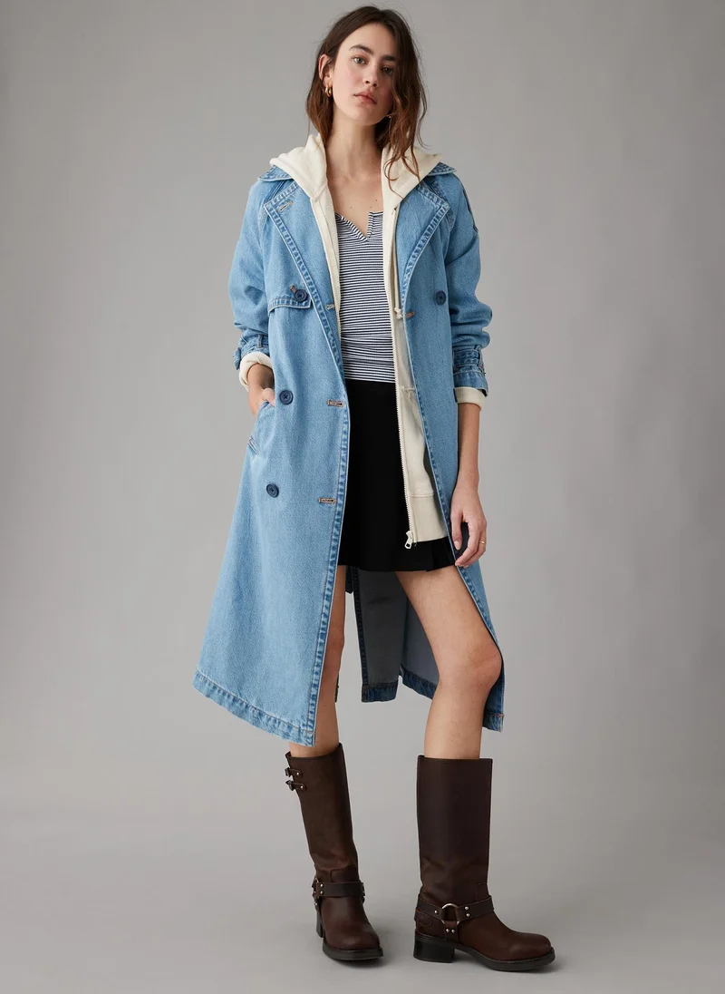 امريكان ايجل Denim Trench Coat