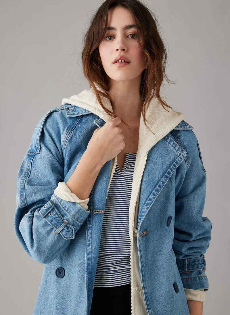 امريكان ايجل Denim Trench Coat
