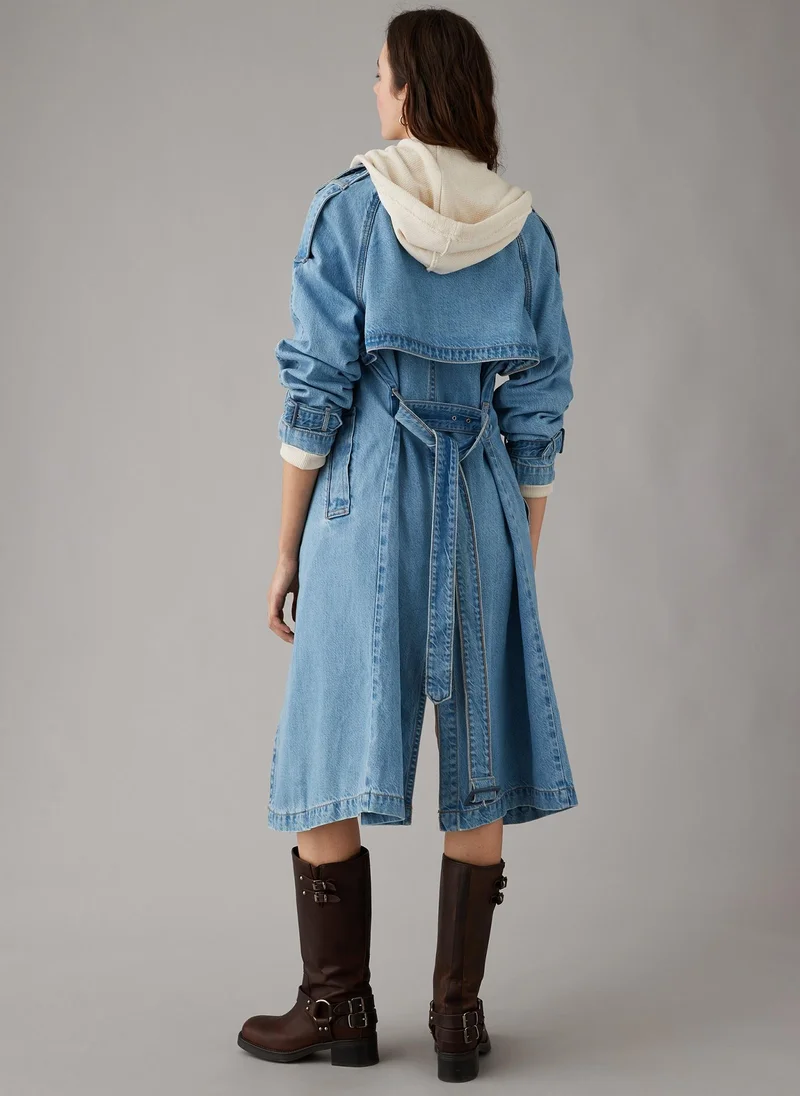 امريكان ايجل Denim Trench Coat