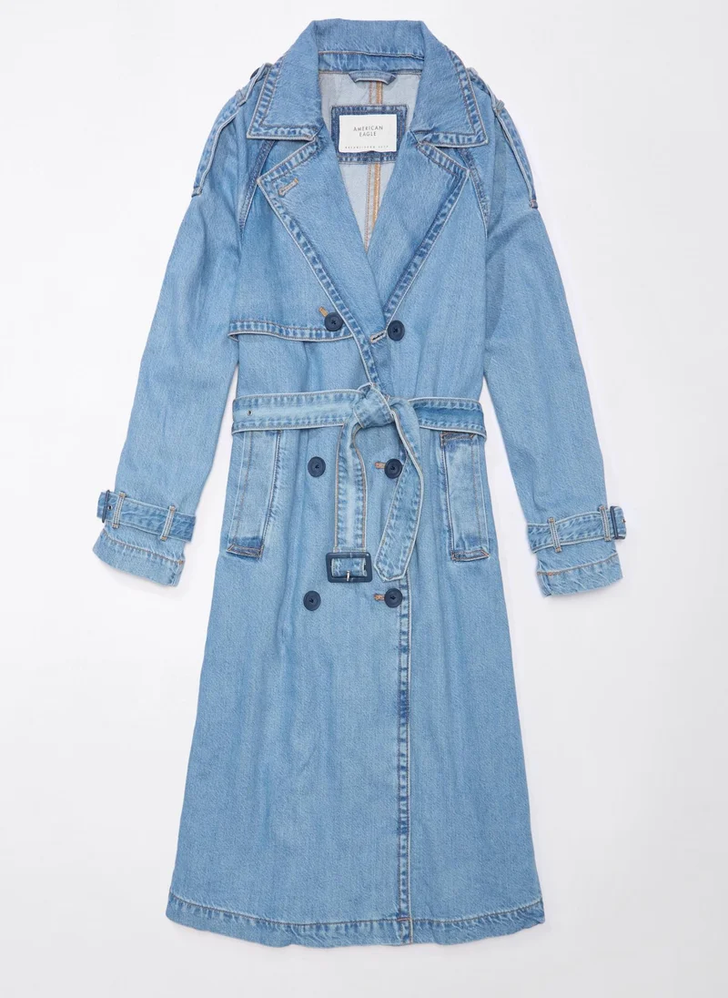 امريكان ايجل Denim Trench Coat