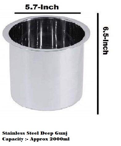 Bartan Star بطن نجم وعاء ستانلس ستيل عميق للحليب والماء (1 لتر، 2 لتر و3 لتر) - Image 4