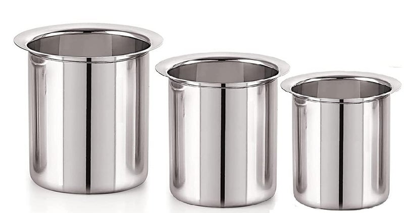 Bartan Star بطن نجم وعاء ستانلس ستيل عميق للحليب والماء (1 لتر، 2 لتر و3 لتر) - Image 1