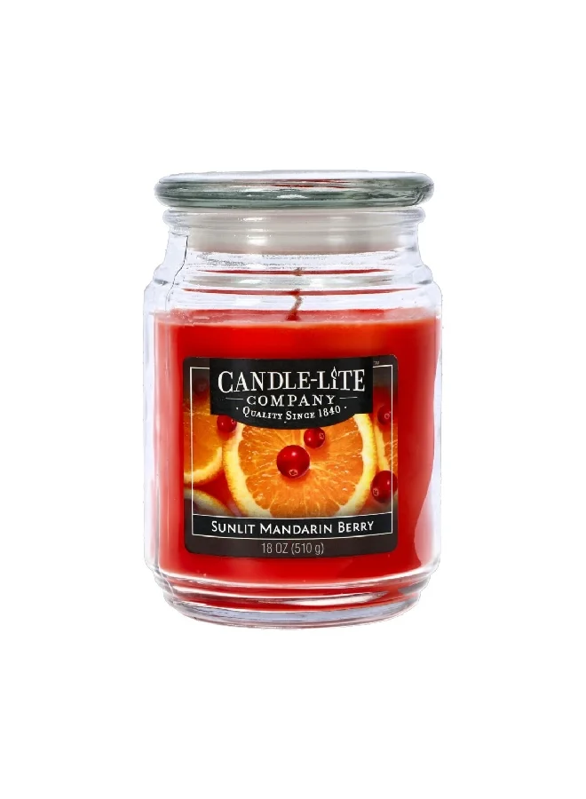 CANDLE-LITE Sunlit Mandarin Berry Scented Jar Candle Red 510 g 3297271