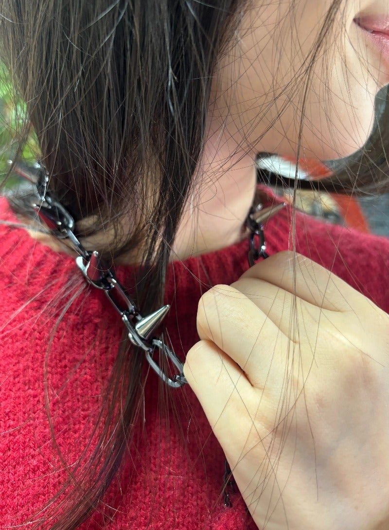 قلادة بقلادة دب أسود على طراز الهيب هوب والبونك - Image 3