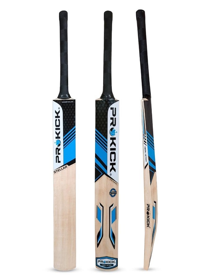 Prokick Stellar Kashmir Willow Cricket Bat (Suitable for Both Leather Ball and Hard Tennis Ball, Playing Style : All-Round, Short Handle Mens) - Image 1