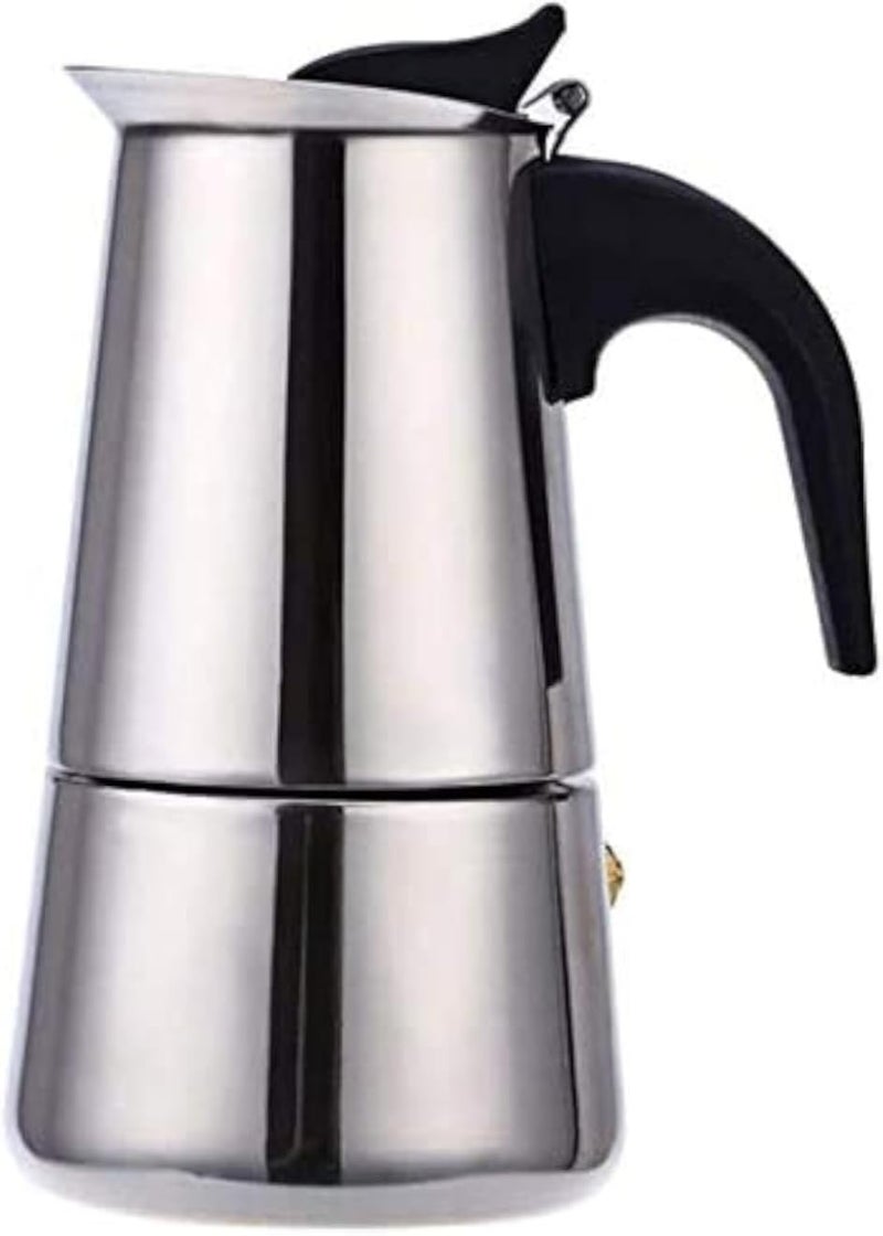 Stainless Steel Coffee Pot Mocha Espresso Latte Percolator Stove Coffee Maker Pot Percolator Drink Tool Cafetiere Latte Stovetop (100ml)