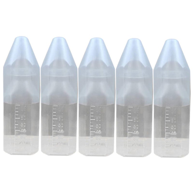 5 Pack Disposable Baby Bottles with Soft Nipples and Caps Travel Feeding for Newborns - Image 2