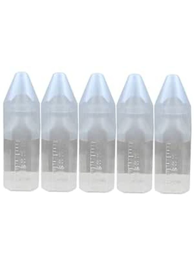 5 Pack Disposable Baby Bottles with Soft Nipples and Caps Travel Feeding for Newborns - Image 1