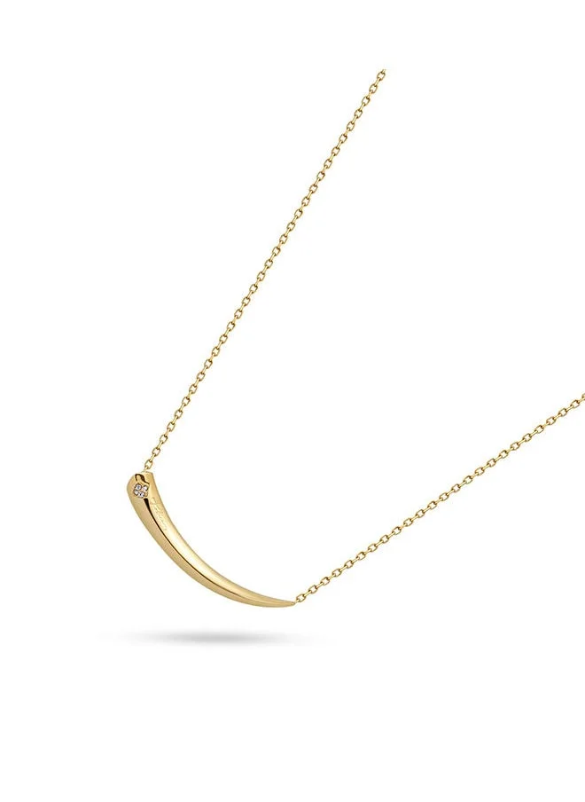 بوليس Talon Necklace For Women Shiny Gold With White Crystal