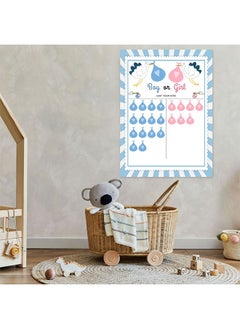 HY Baby Gender Reveal Board, Party Supplies Kit with Decorations Games with 36 PCS Pink Blue Stickers, Gender Reveal Voting Poster Board, Chalkboard Design Party Games Supplies Kit  - Image 4