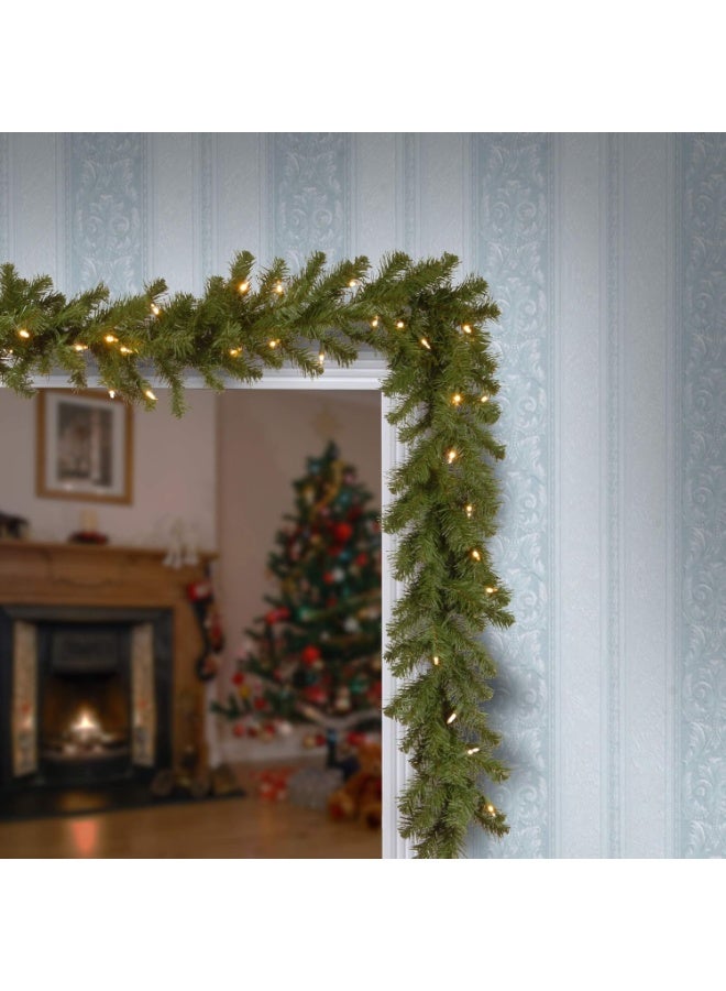 تابيت إكليل عيد الميلاد، إكليل عيد الميلاد بطول 2.7 متر مع 50 ضوءًا، إكليل عيد الميلاد المصنوع من مادة البولي فينيل كلوريد مع أقماع الصنوبر، زينة عيد الميلاد من التوت الأحمر للاستخدام الداخلي والخارجي للمنزل - Image 5
