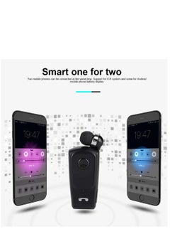 KASTWAVE Bluetooth Headset, Wireless Retractable Handsfree Earpiece Sports Bluetooth 5.1 Headset Single with Mic Noise Cancelling In-ear Earphone for Driver, Trucker, Bike, Sports, etc  - Image 4