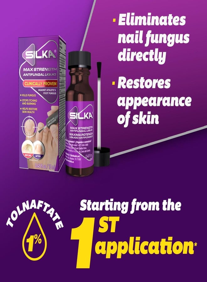 Silka Max Strength Antifungal Liquid & Cream Set - Powerful Relief for Toenail Fungus, Athlete's Foot, and Ringworm, Itch and Burn Relief - Image 5