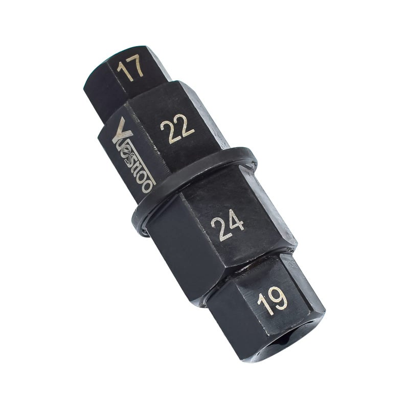 Yuesstloo Hex Axle Tool for Motorcycle Front Axle Wheel Allen Axle Spindle Socket Adapter Tool 38 Inch 17mm 19mm 22mm 24mm