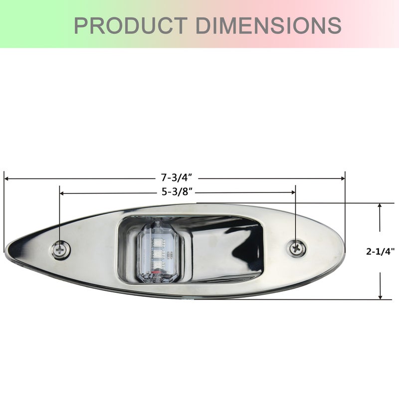 IZTOSS 12V Boat LED Navigation Lights Marine Boat Lights Waterproof Navigation Lights Side Bow Teardrop Lights - Image 2