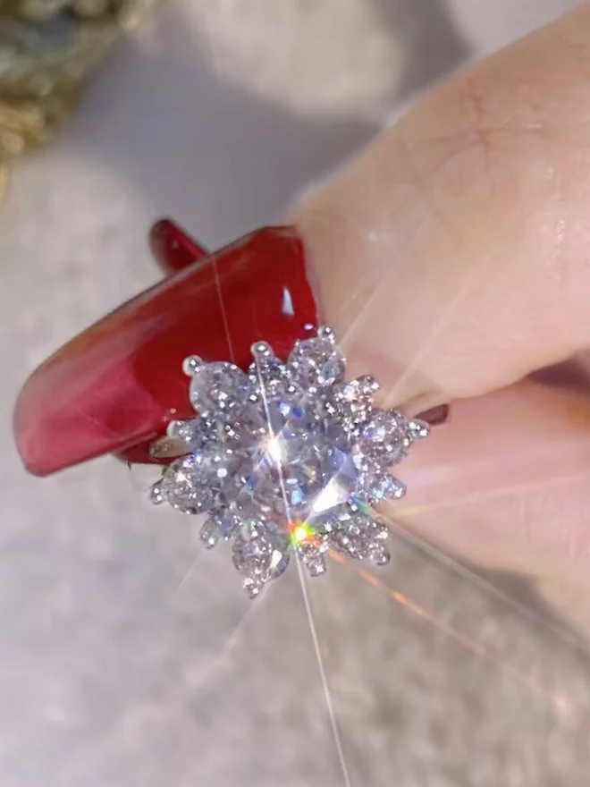 Styli  Embellished Snowflake Ring for Women | Best Price UAE