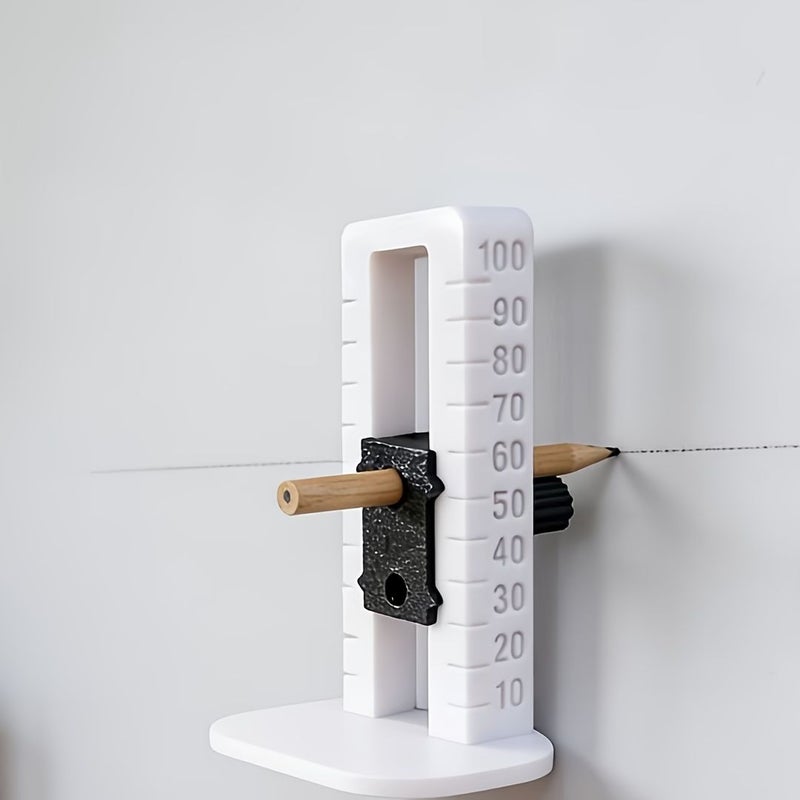 Black in White Height Marking Gauge 10-100mm Multi Function Line Marker for Woodworking - Image 1