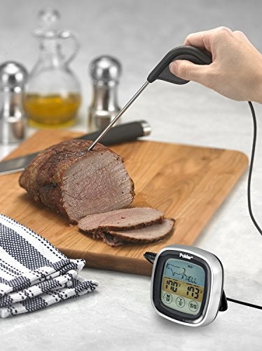 Polder THM-309-95 Accu-Touch In-Oven Thermometer & Timer with Ultra Probe, Touch Screen Control, 8 USDA Safe Temperature Presets, Black - Image 2